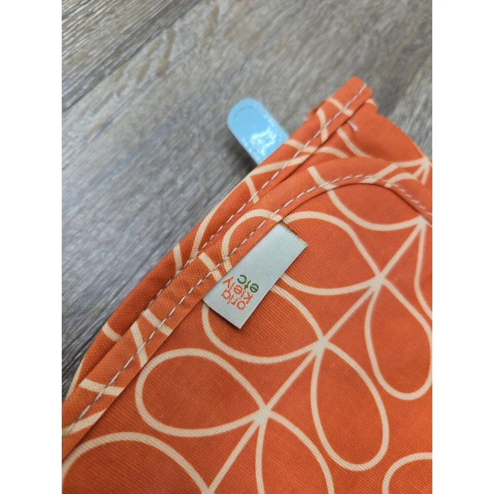 Orla Kiely Etc Orange Geometric Design Hanging Toiletry Travel Toiletries Bag